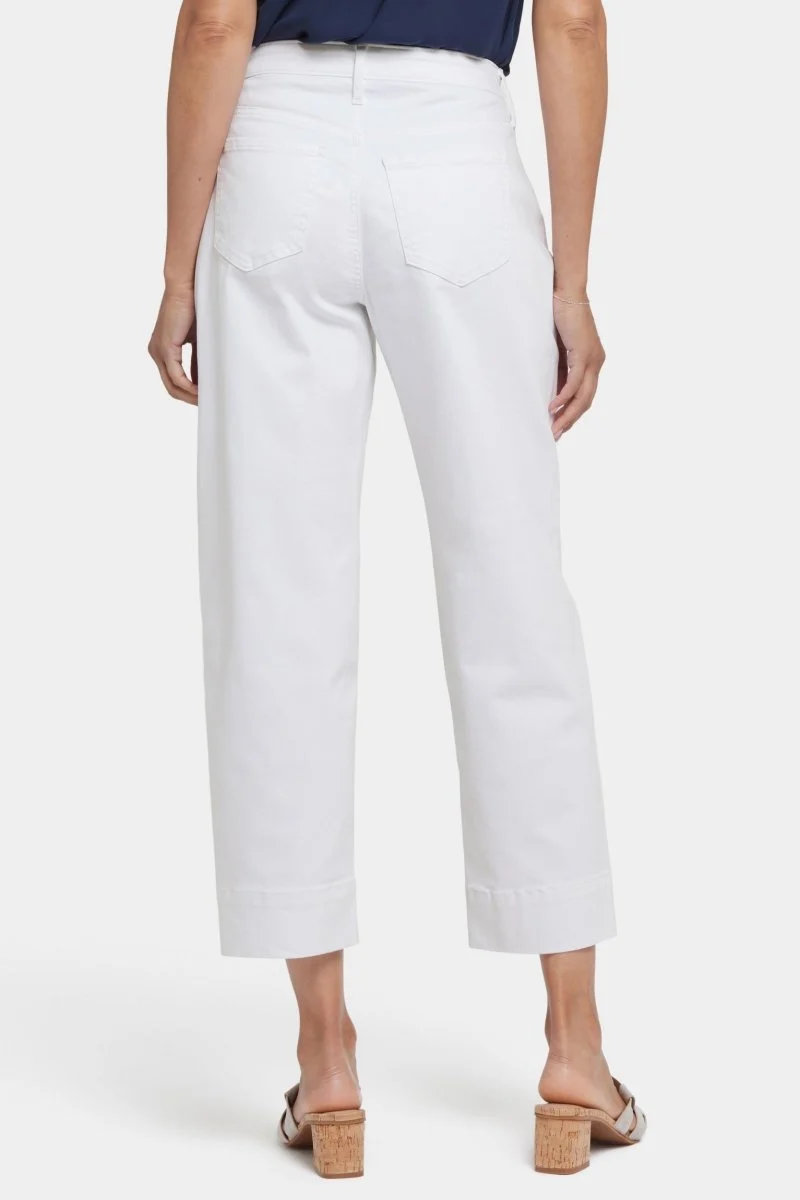 Ballon Knöchel Jeans mit hoher Taille | Optic White