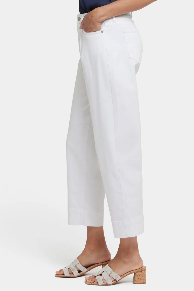 Ballon Knöchel Jeans mit hoher Taille | Optic White