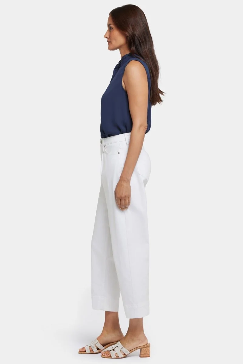 Ballon Knöchel Jeans mit hoher Taille | Optic White