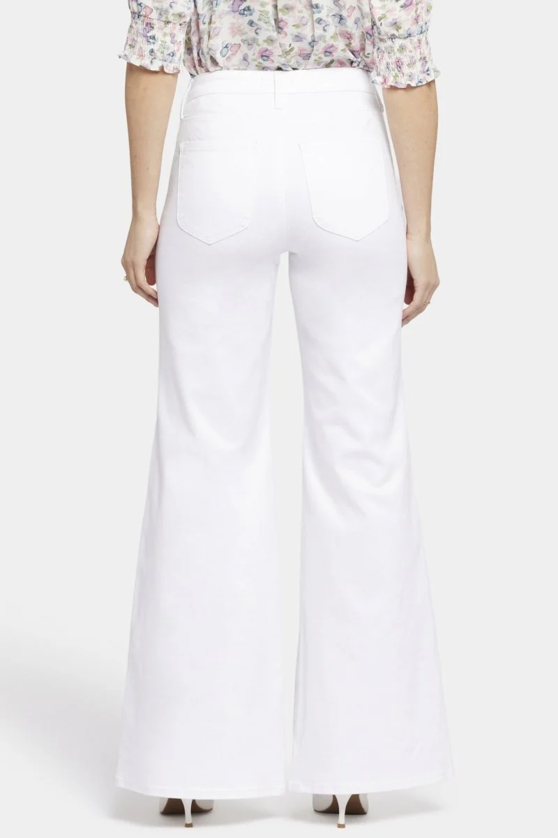 Mia Palazzo Jeans In kurzegröße Mit High Rise | Optic White