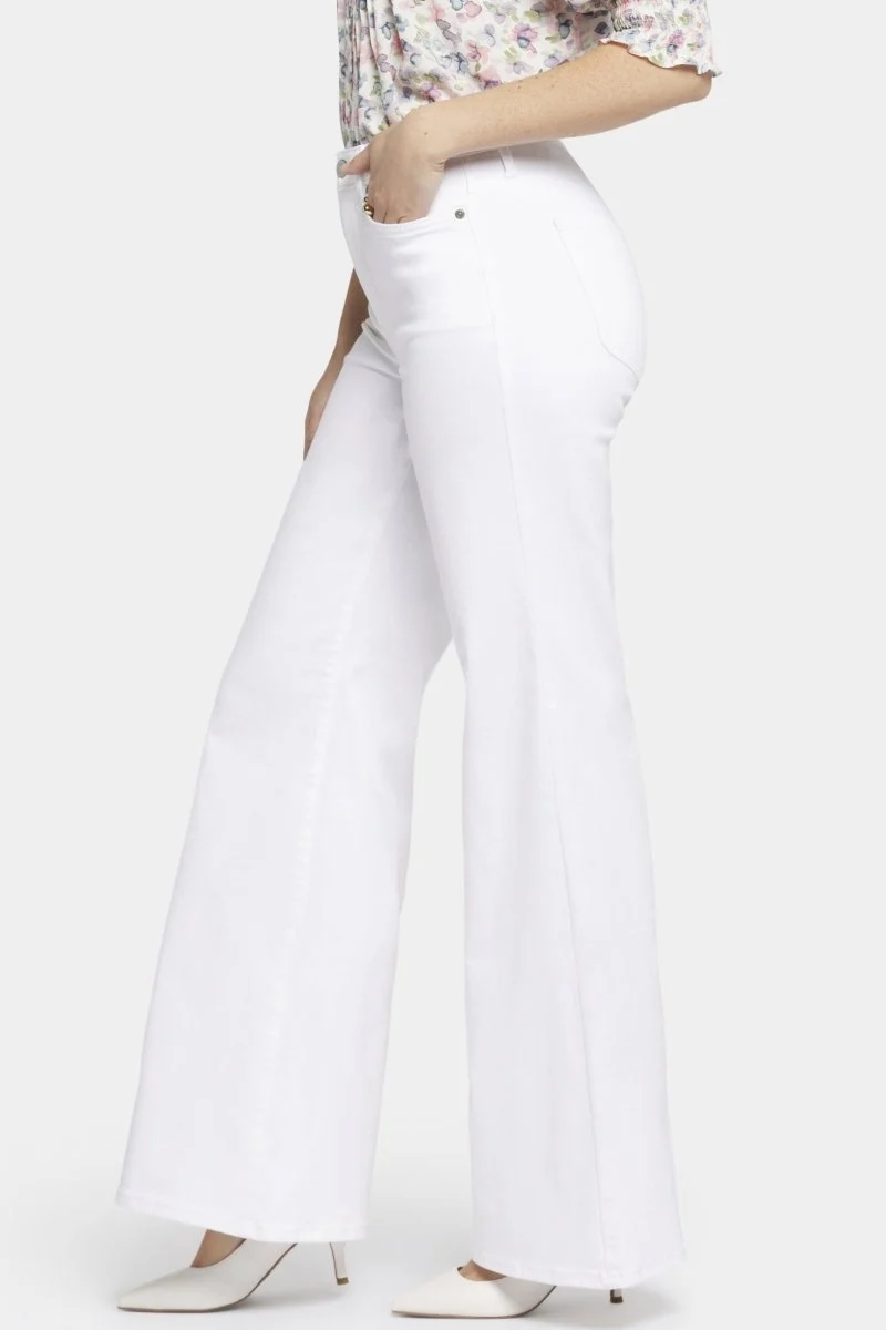 Mia Palazzo Jeans In kurzegröße Mit High Rise | Optic White