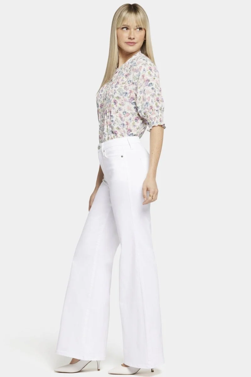 Mia Palazzo Jeans In kurzegröße Mit High Rise | Optic White