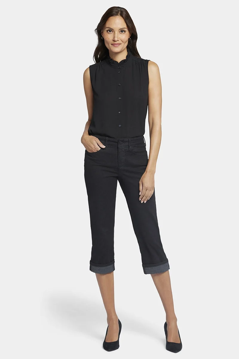 Marilyn Straight Crop Jeans In Cool Embrace® Denim | Black