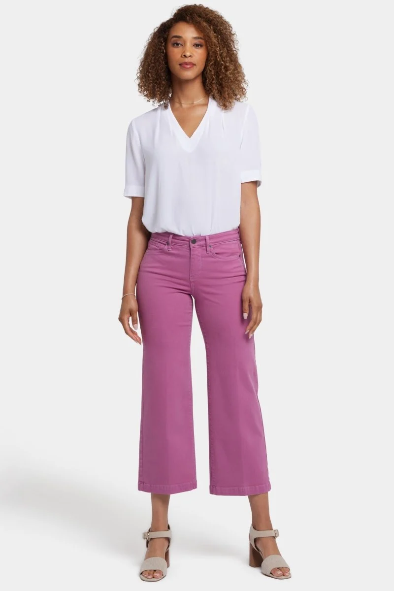 Teresa Wide Leg Ankle Jeans | Red Violet