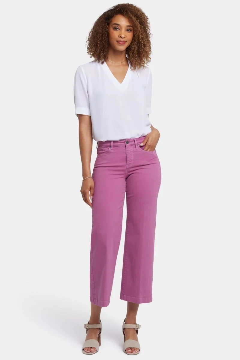 Teresa Wide Leg Ankle Jeans | Red Violet