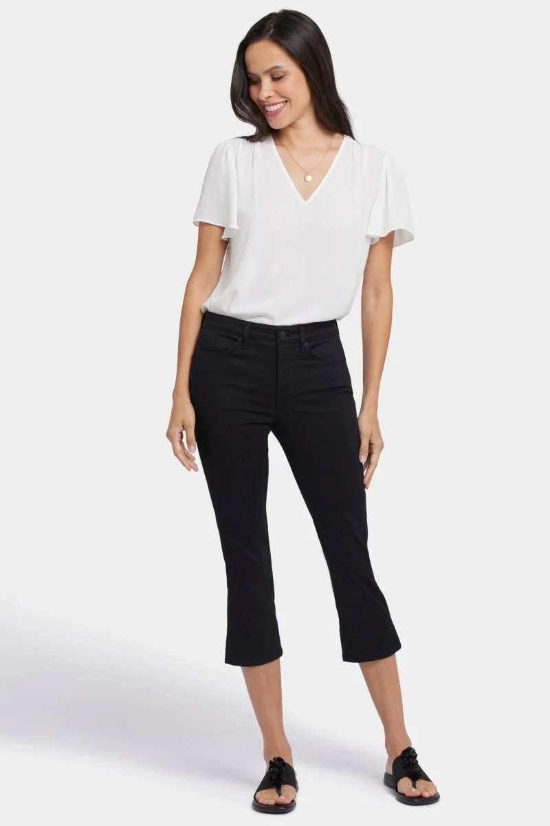 Chloe Capri Jeans mit Seitenschlitzen | Black