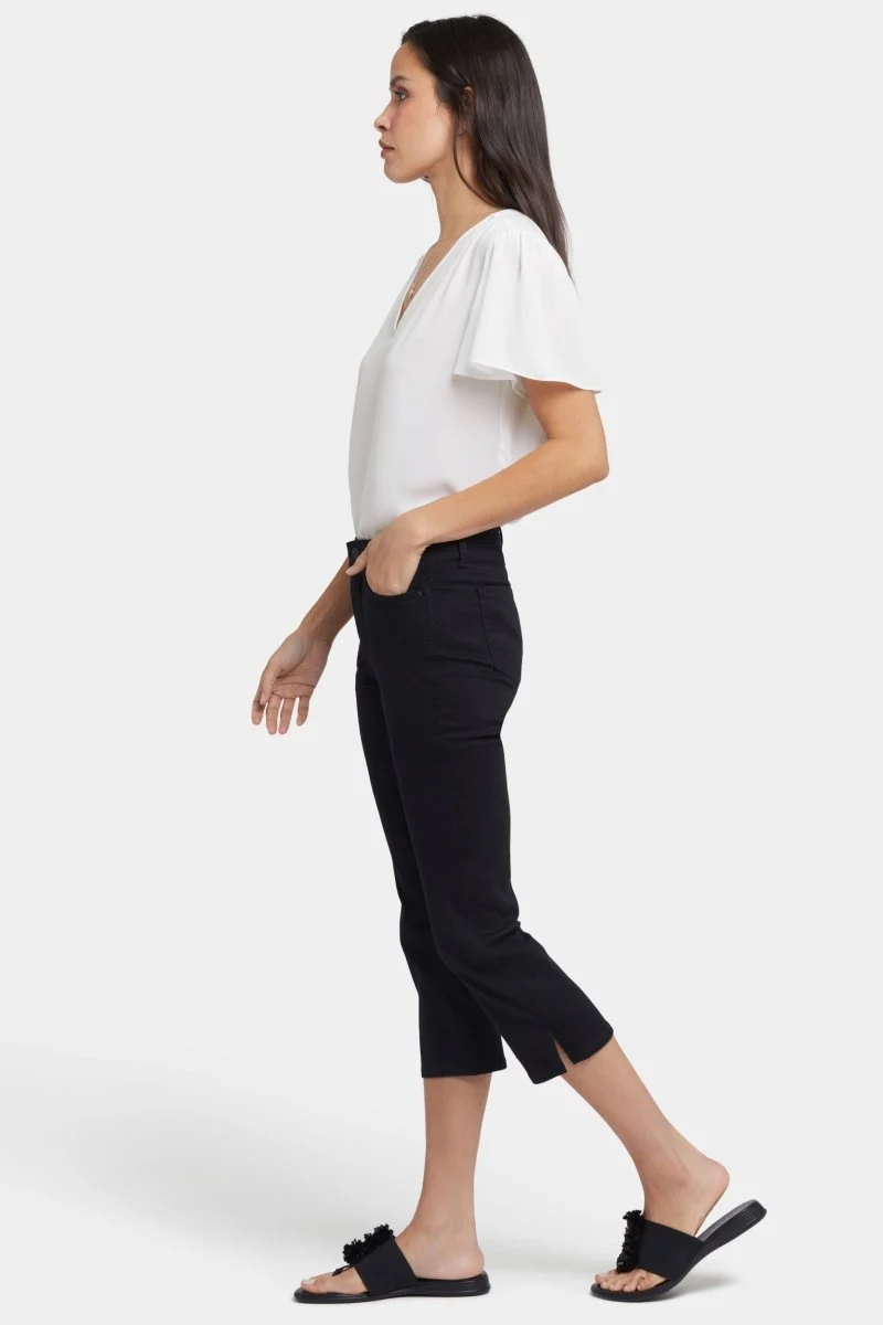 Chloe Capri Jeans mit Seitenschlitzen | Black