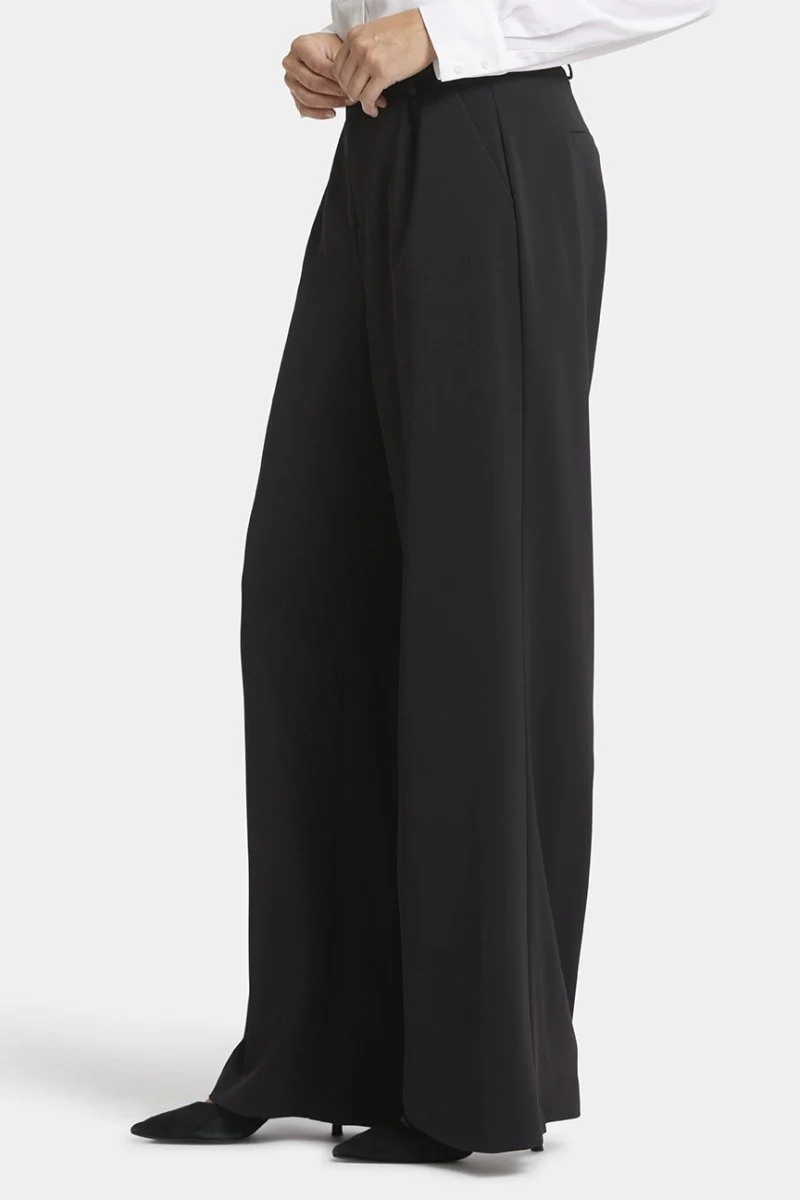 Wide Leg Hose Schwarz | Black