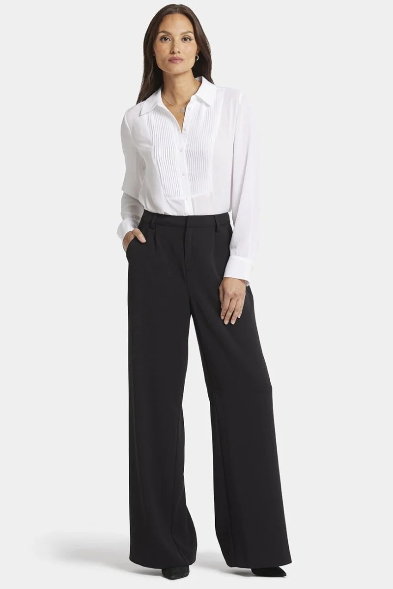 Wide Leg Hose Schwarz | Black