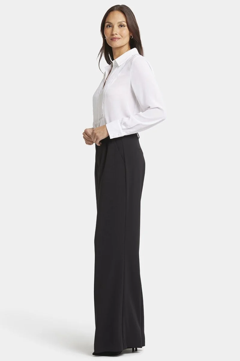 Wide Leg Hose Schwarz | Black