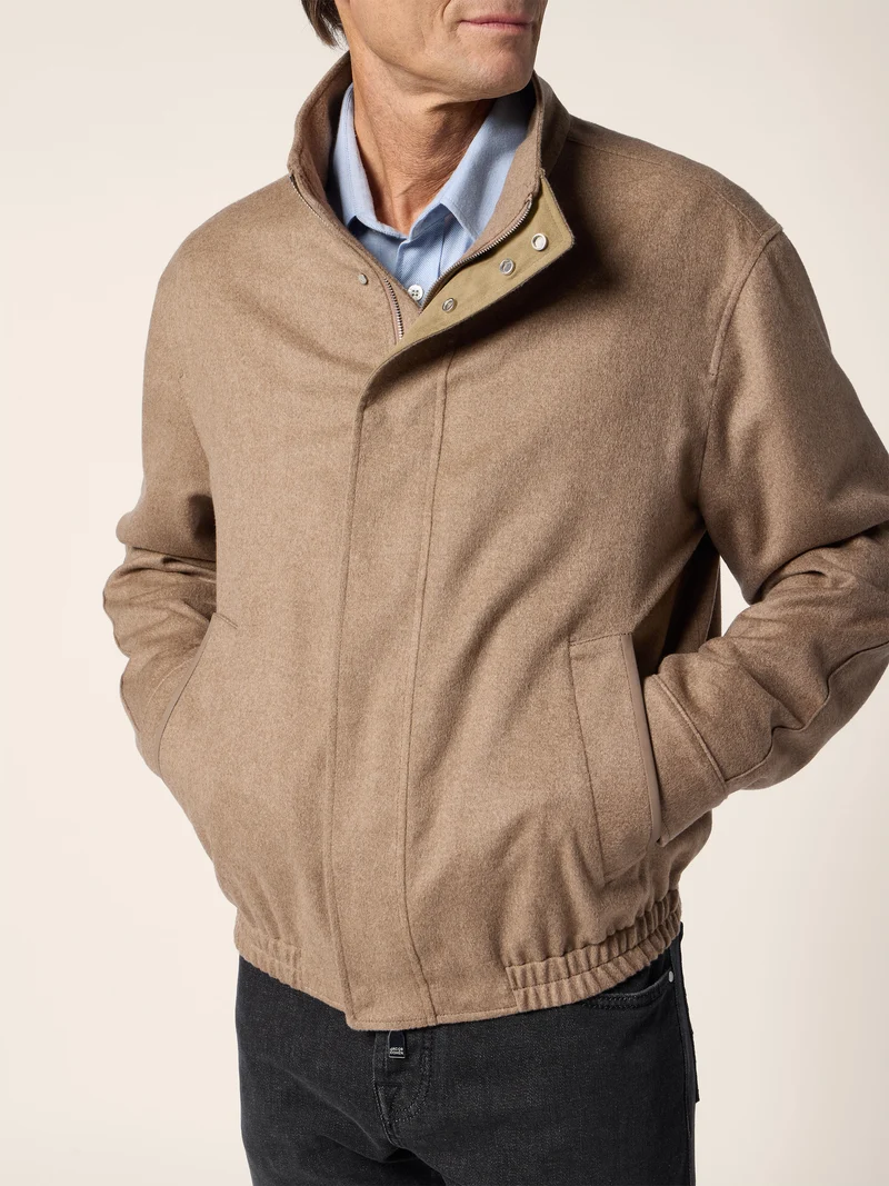 Loro Piana Cashmere Raw Flannel Jacket
