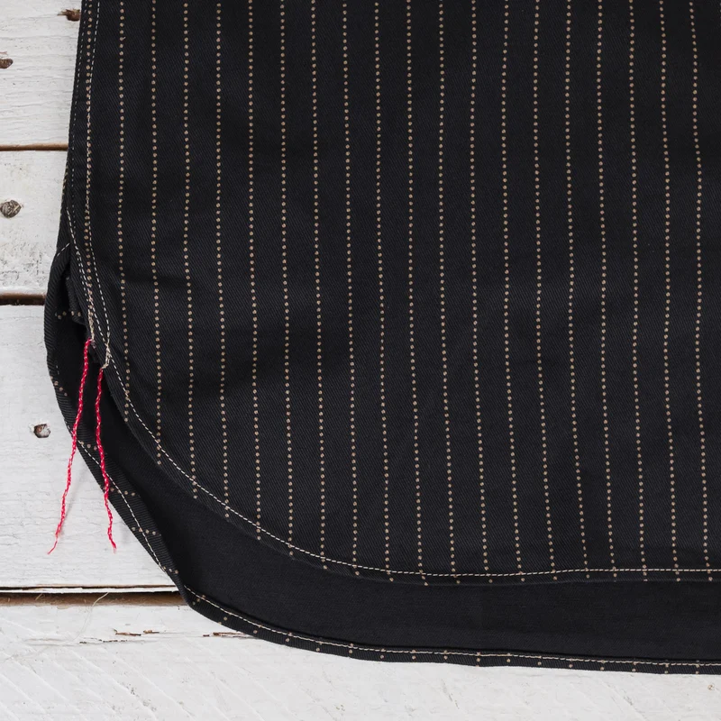 8,5 oz. Black Wabash Stripe Work Shirt One Wash