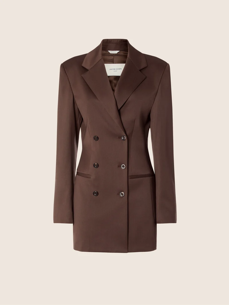 Stretch Wool Satin Jacket