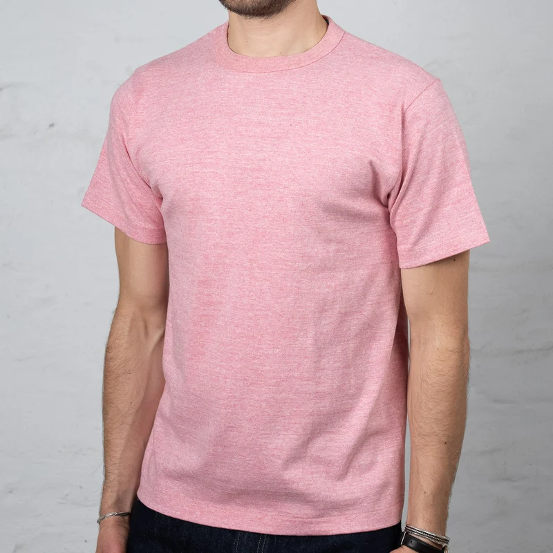 88/12 Crew Neck T-Shirt Rot Meliert