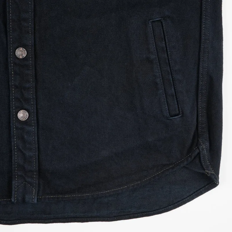 IHSH-293-OD 18 oz. Vintage Selvedge CPO Shirt Indigo Overdyed Black