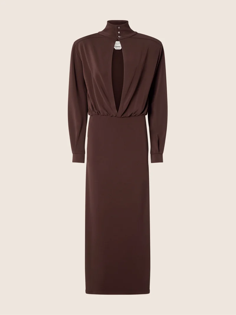 Matte Stretch Viscose Jersey Maxi Dress