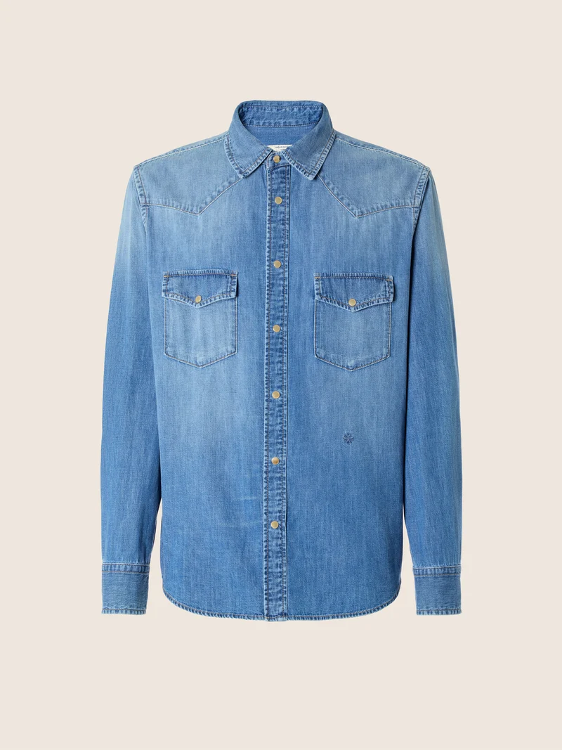 Light Denim Western Shirt