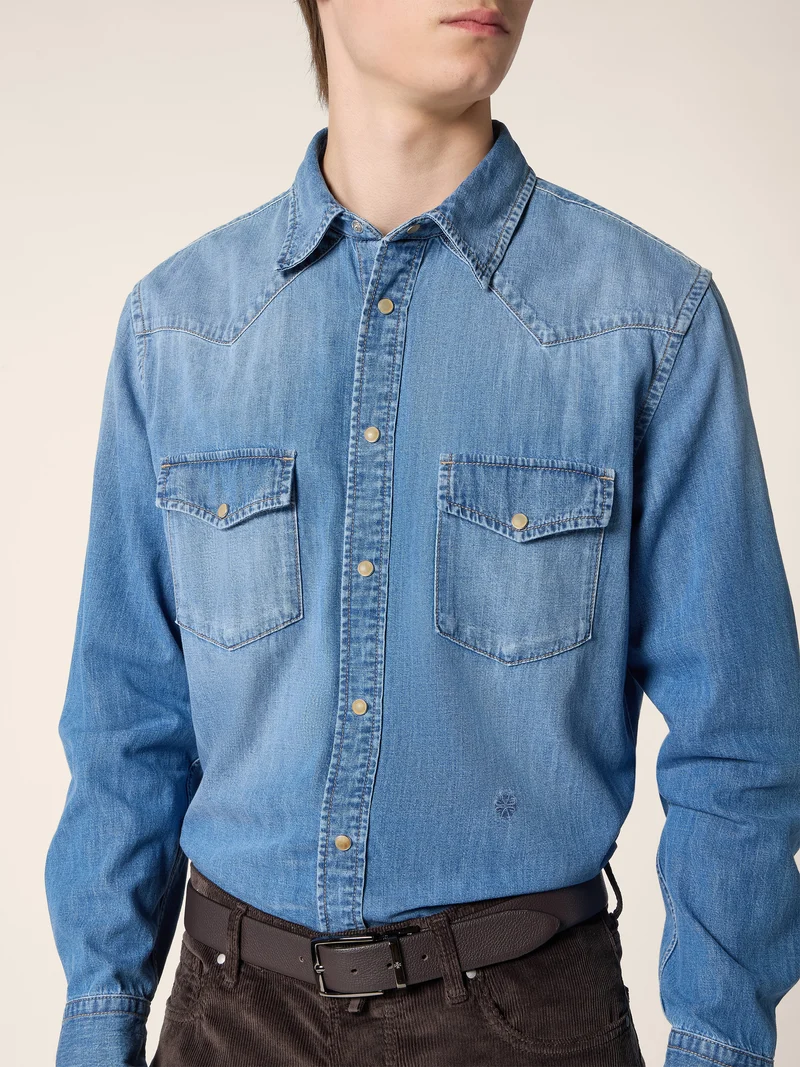 Light Denim Western Shirt