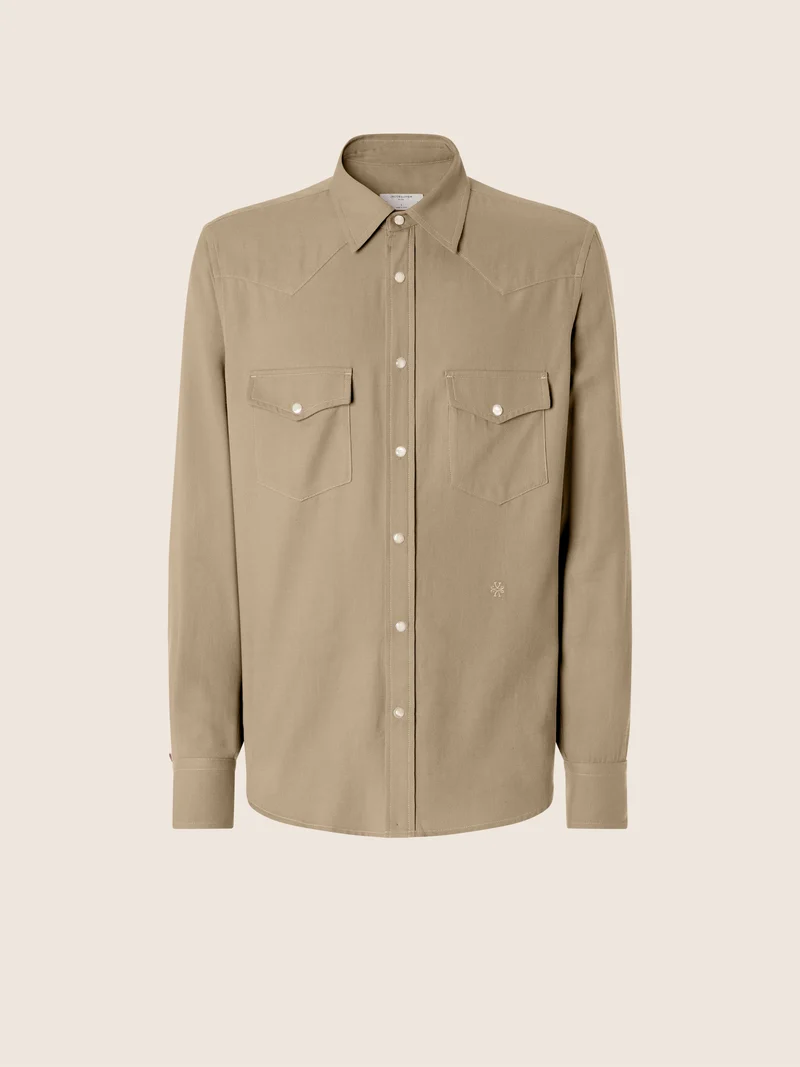 Cotton-Cashmere Batavia Western Shirt
