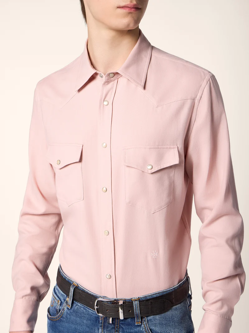 Cotton-Cashmere Batavia Western Shirt