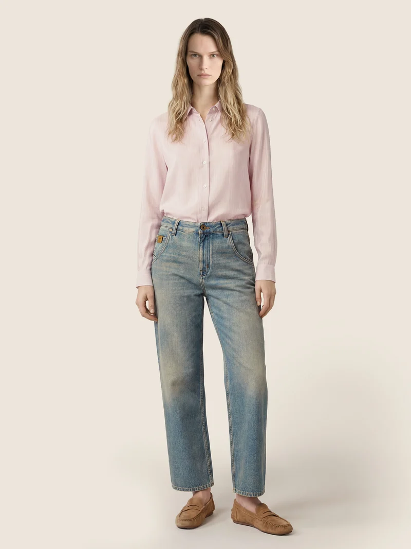 Pinstriped Cotton-Silk Voile Shirt