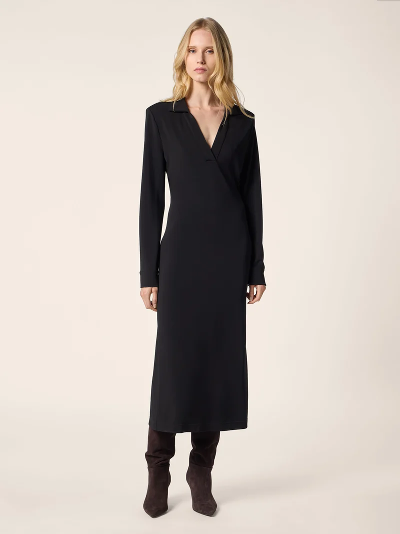 Matte Stretch Viscose Jersey Dress