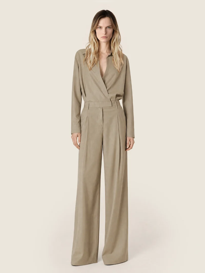 Lightweight Wool-Cashmere Canvas Jumpsuit