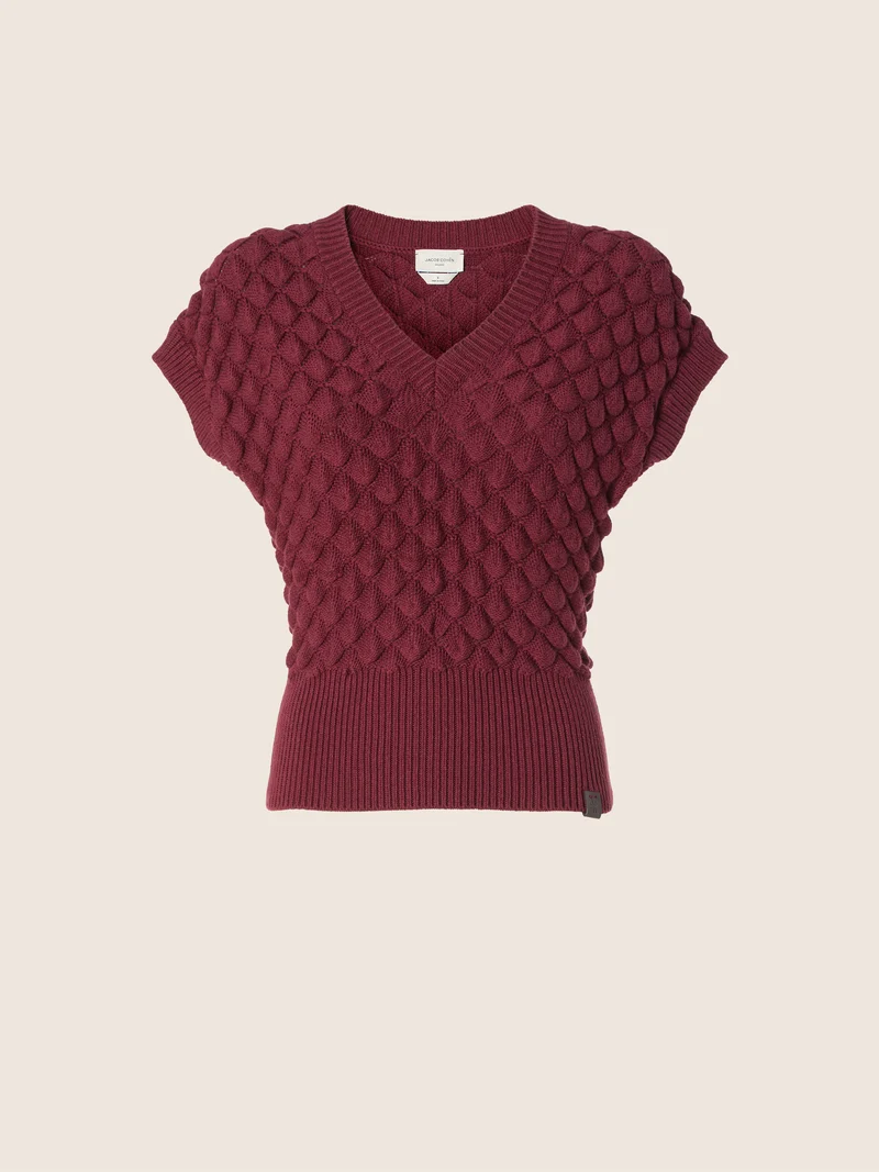Wool-Viscose-Nylon Blend Vest