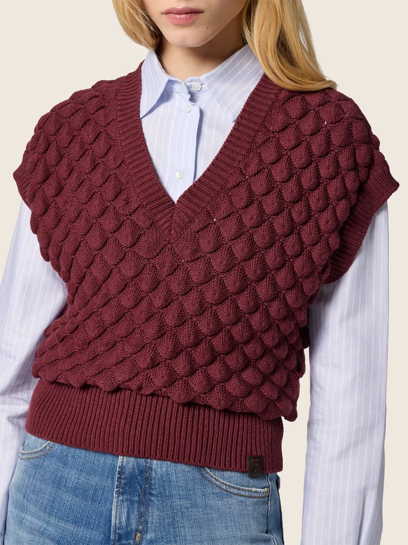 Wool-Viscose-Nylon Blend Vest