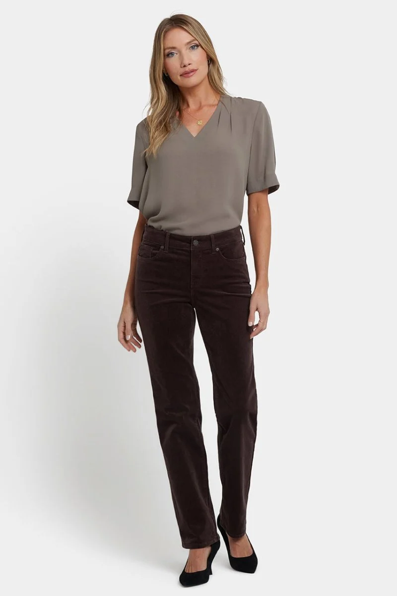 Marilyn Straight Corduroy Pants | Bitter Chocolate