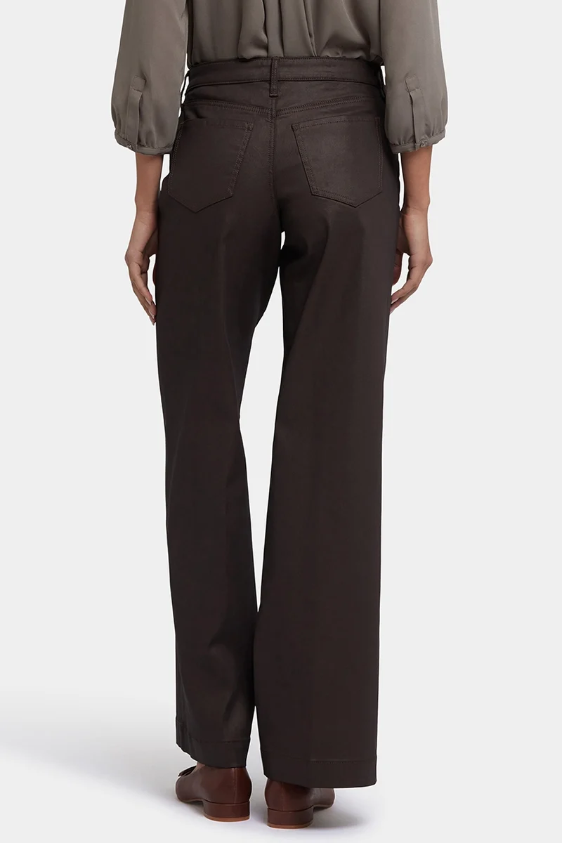 Coated Teresa Wide Leg Jeans | Peppercorn Coated