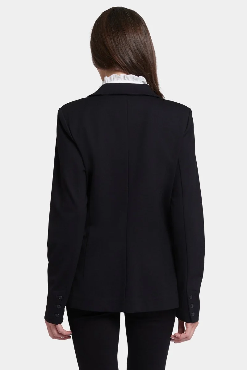 Klassische Blazerjacke aus Ponte Knit | Black