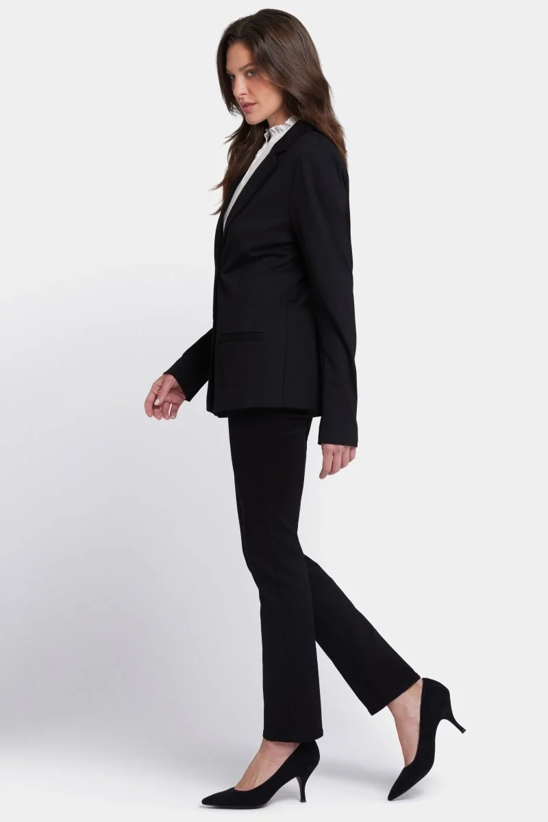 Klassische Blazerjacke aus Ponte Knit | Black