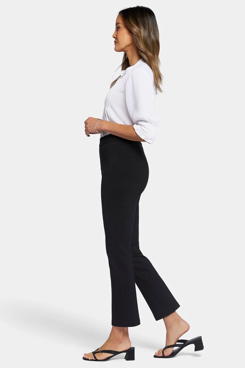 Pull-On Straight Sculpt-Her™ Ankle Trouser | Black