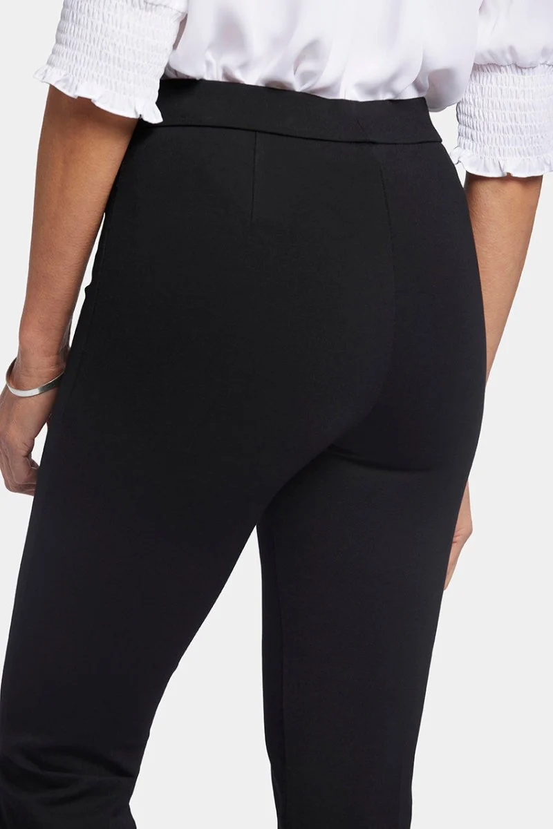 Pull-On Straight Sculpt-Her™ Ankle Trouser | Black