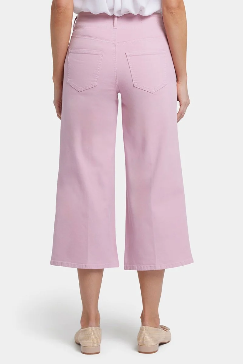 Brigitte Wide Leg Capri Jeans mit hoher Taille | Pink Nectar