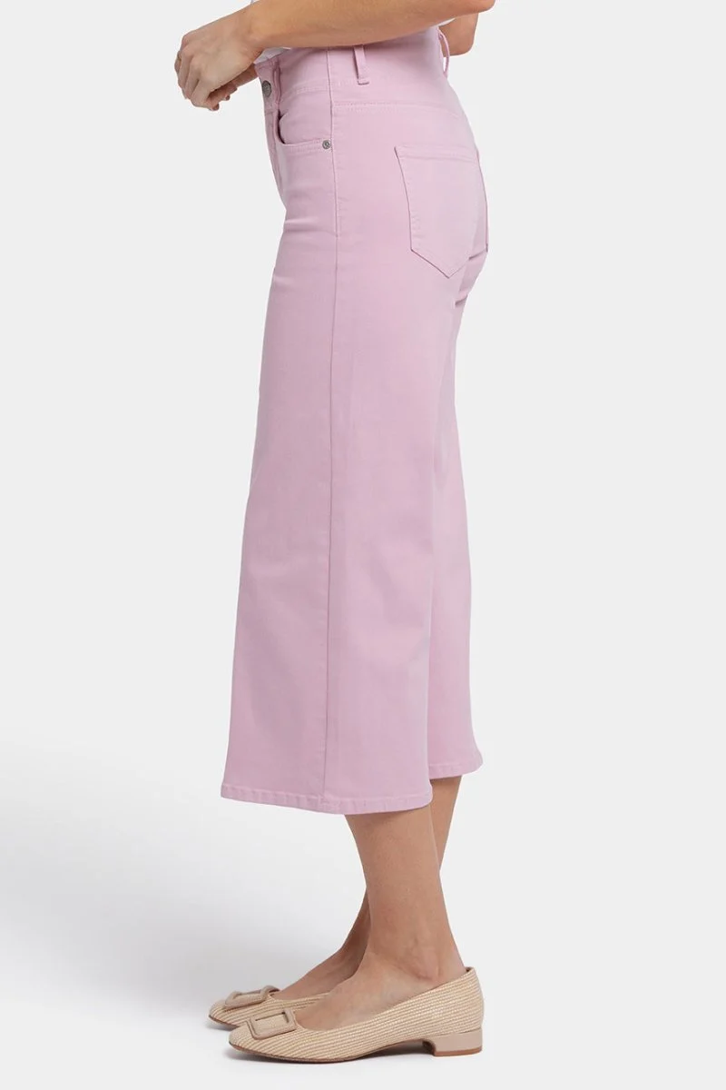 Brigitte Wide Leg Capri Jeans mit hoher Taille | Pink Nectar