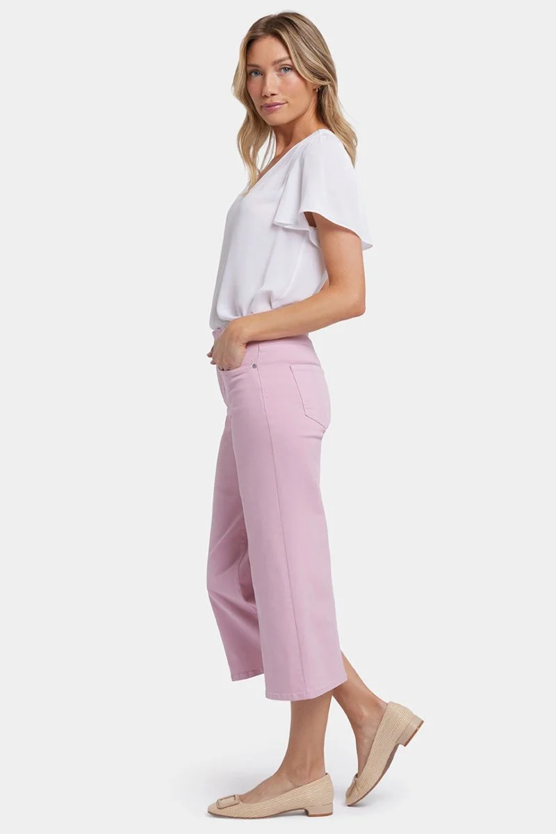 Brigitte Wide Leg Capri Jeans mit hoher Taille | Pink Nectar