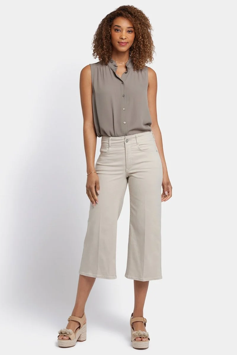 Brigitte Wide Leg Capri Jeans mit hoher Taille | Feather