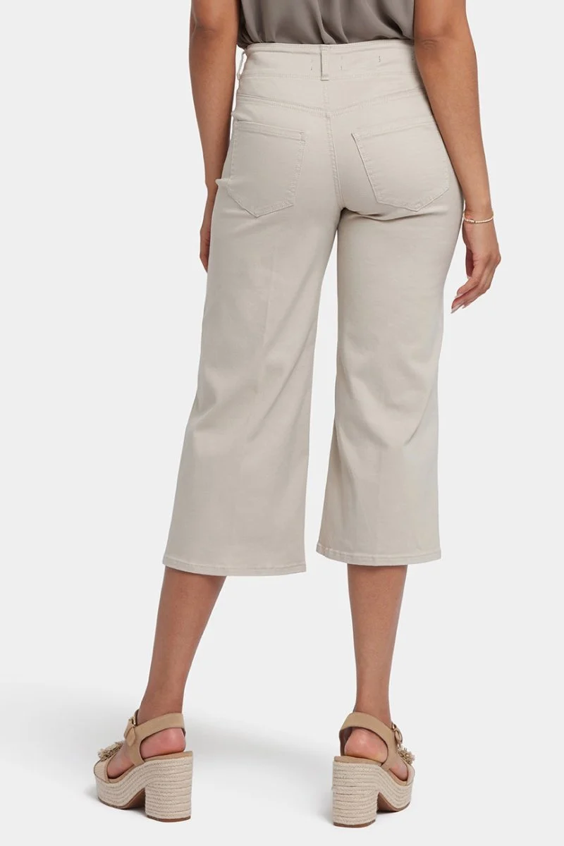 Brigitte Wide Leg Capri Jeans mit hoher Taille | Feather