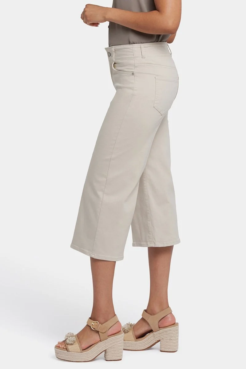Brigitte Wide Leg Capri Jeans mit hoher Taille | Feather