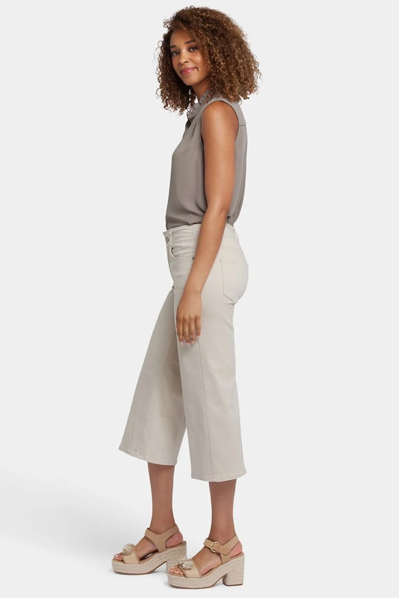 Brigitte Wide Leg Capri Jeans mit hoher Taille | Feather