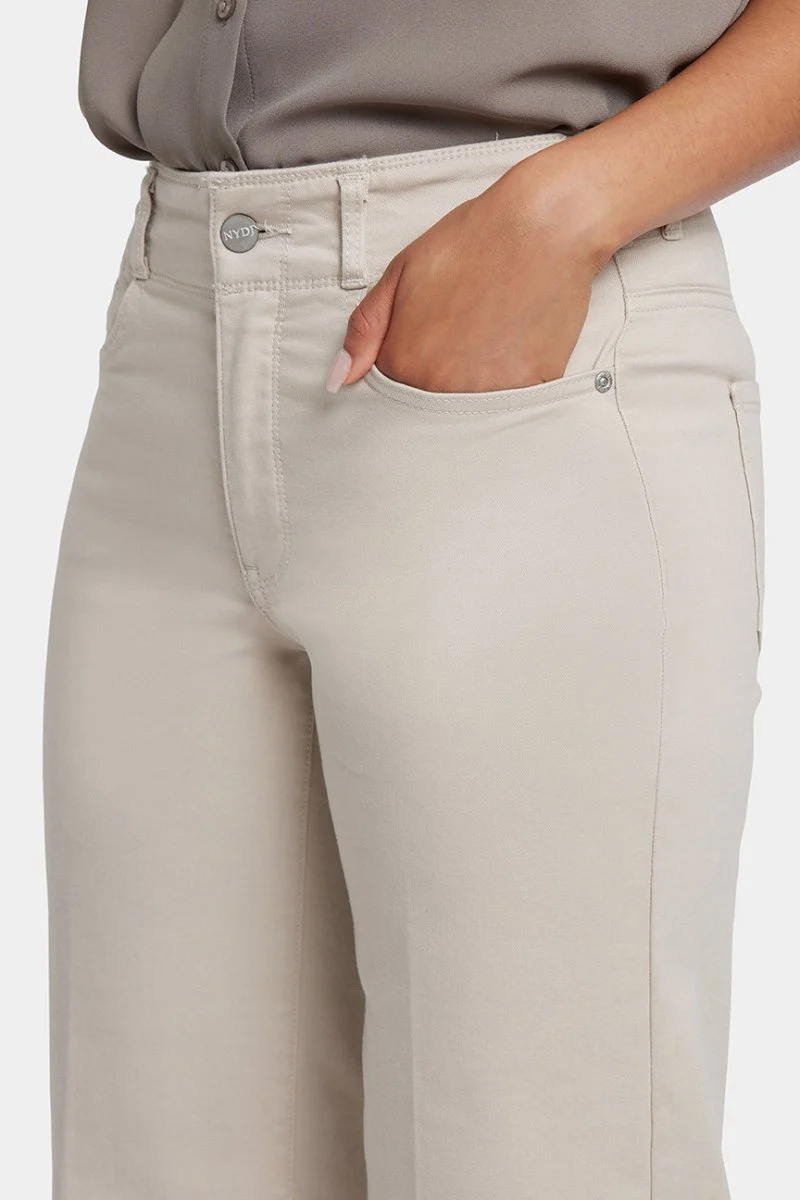 Brigitte Wide Leg Capri Jeans mit hoher Taille | Feather