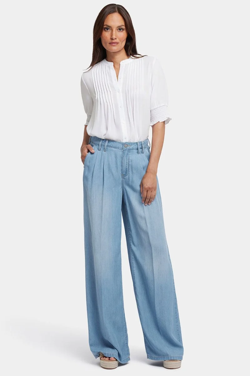 Whitney Plissee-Hose mit super hoher Taille | Canary Beach