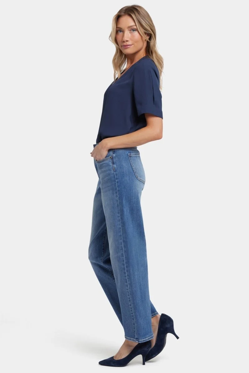 Jemma Barrel Jeans mit hoher Taille | Barcelona Breeze