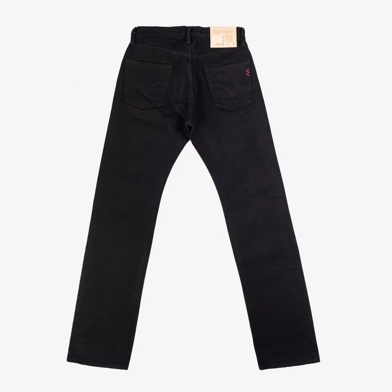 IH-634S-SBG 21oz Straight Cut Jeans Superblack (Fades to Grey)