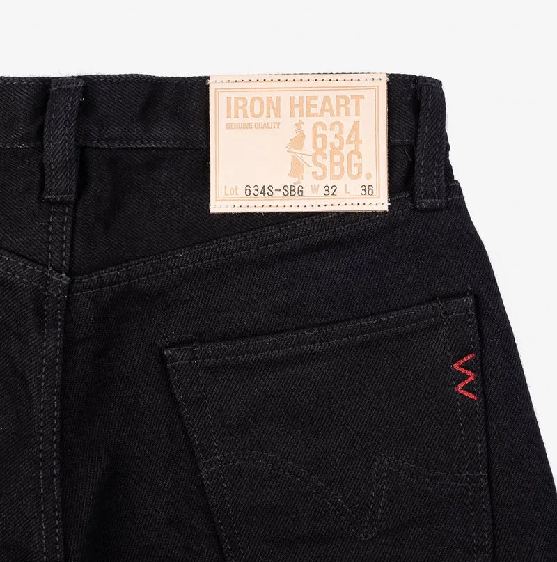 IH-634S-SBG 21oz Straight Cut Jeans Superblack (Fades to Grey)
