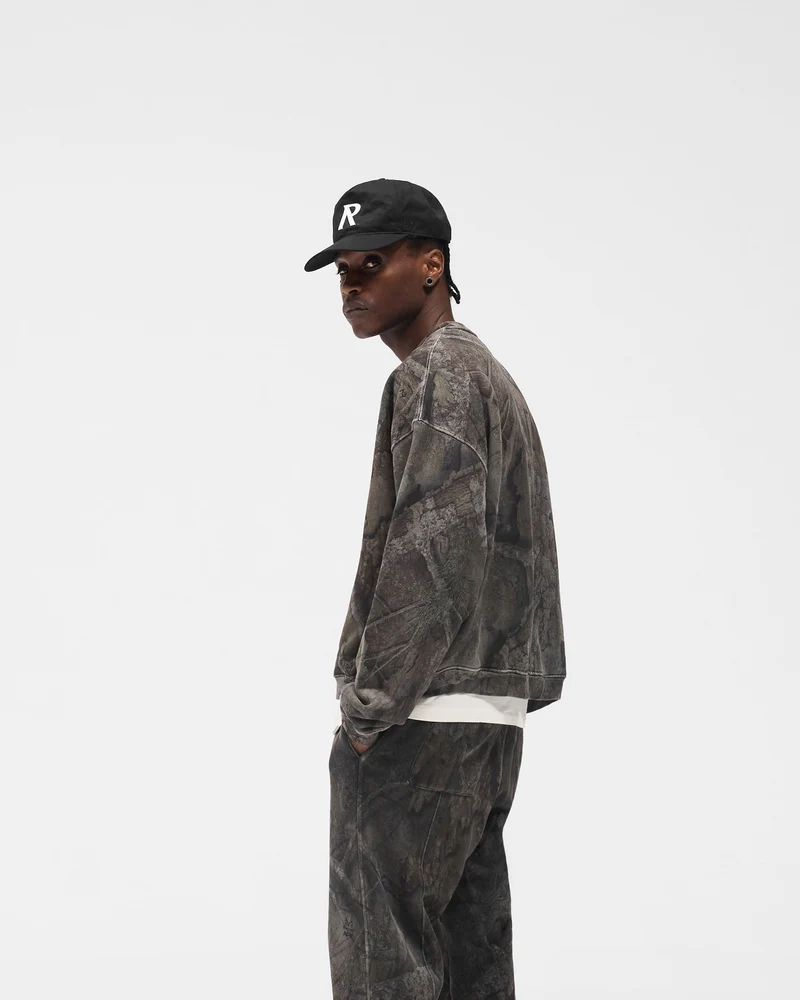 Initial Overdye Realtree® Boxy Sweater - Overdyed Black
