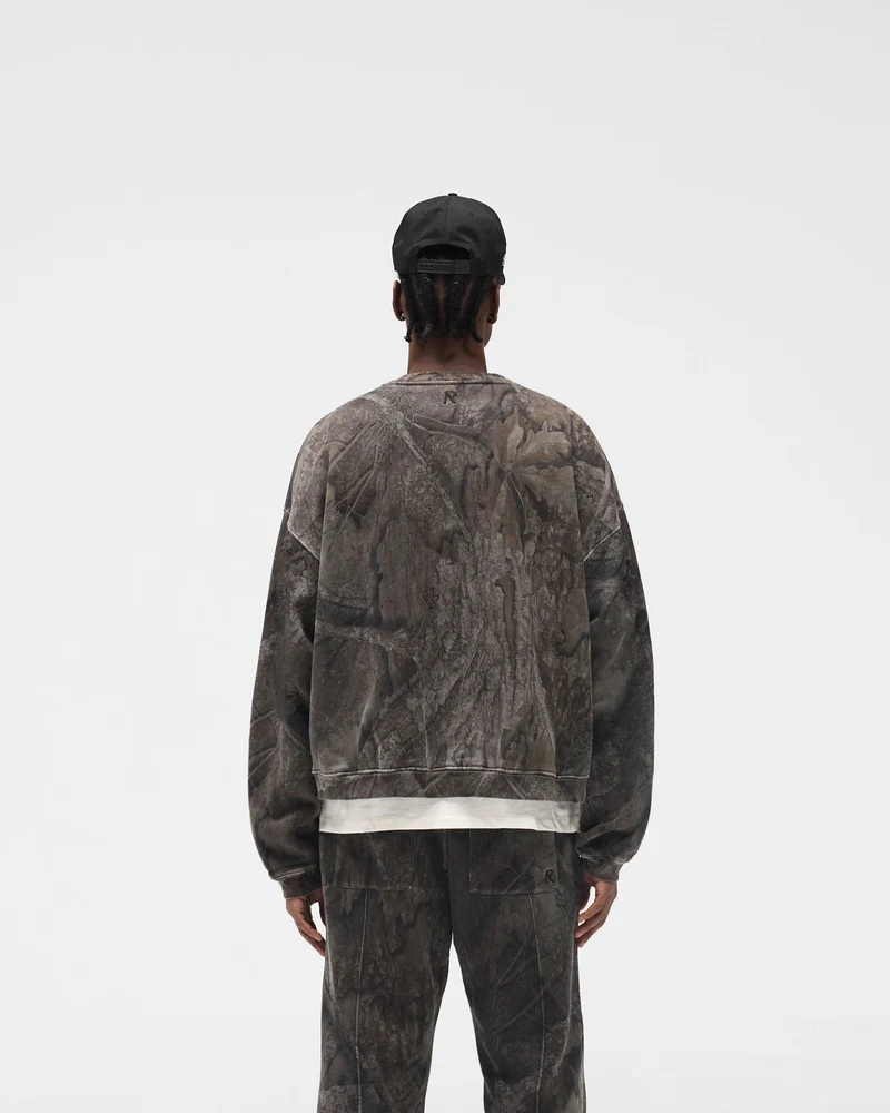 Initial Overdye Realtree® Boxy Sweater - Overdyed Black