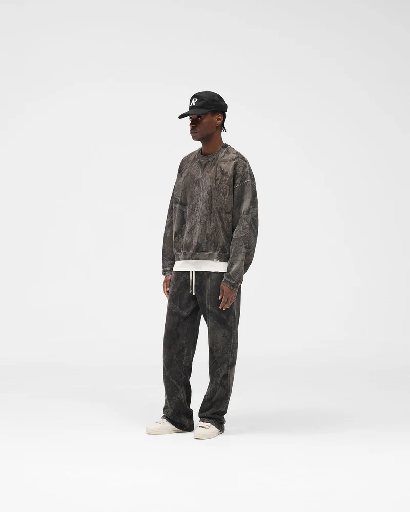 Initial Overdye Realtree® Boxy Sweater - Overdyed Black